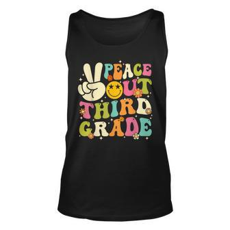 Groovy Peace Out 3Rd Grade Retro Last Day Of School Unisex Tank Top | Mazezy