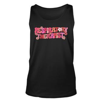 Groovy Respiratory Therapy Rt Therapist Funny Rt Care Week Unisex Tank Top - Monsterry CA
