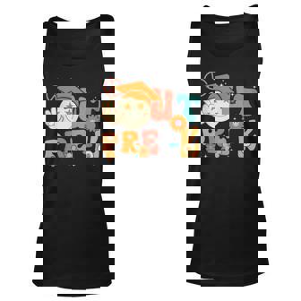 Groovy Retro Happy Last Day Of School Peace Out Pre K School Tank Top | Mazezy