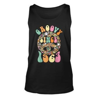Groovy Since 1963 Peace For Vintage Birthday Party 60S 70S Unisex Tank Top | Mazezy