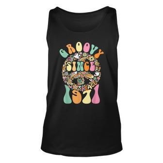 Groovy Since 1971 Peace For Vintage Birthday Party 60S 70S Unisex Tank Top - Seseable
