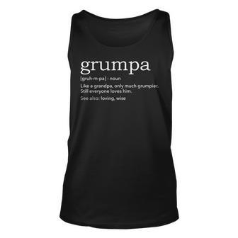 Grumpa Grumpy Grandpa Gift For Mens Unisex Tank Top | Mazezy