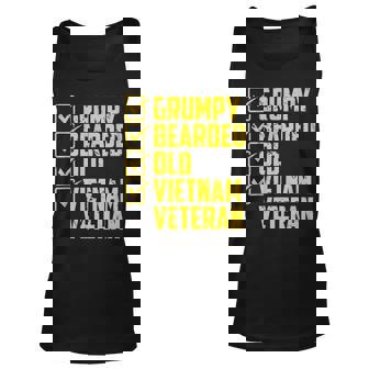 Grumpy Bearded Old Vietnam Veteran Unisex Tank Top | Mazezy