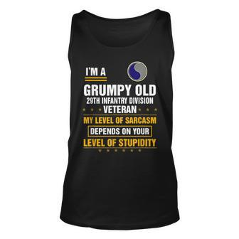 Grumpy Old 29Th Infantry Division Veteran Day Funny Xmas Unisex Tank Top | Mazezy