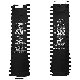 Grumpy Old Veteran Airforce Grandpa Gift For Mens Unisex Tank Top | Mazezy