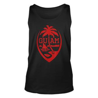 Guam Flag Seal Usa T | Guamanian Chamorro Gifts Unisex Tank Top | Mazezy