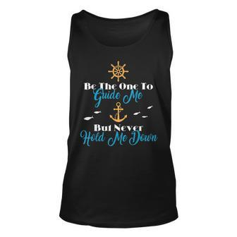 Guide Me Hold Me Anchor Ships Wheel Ocean Faith Boat Sailing Tank Top | Mazezy