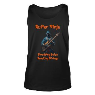 Guitar Ninja Shredding Solos Guitar Funny Gifts Unisex Tank Top | Mazezy