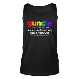 Guncle - Gift For Gay Uncle Lgbt Pride Unisex Tank Top | Mazezy
