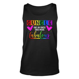 Guncle Like An Uncle Only More Fabulous Lgbt Pride Month Unisex Tank Top - Thegiftio UK
