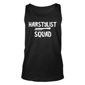 Hairstylist Squad Hairdresser Crew Hair Salon Barber Team Unisex Tank Top | Mazezy