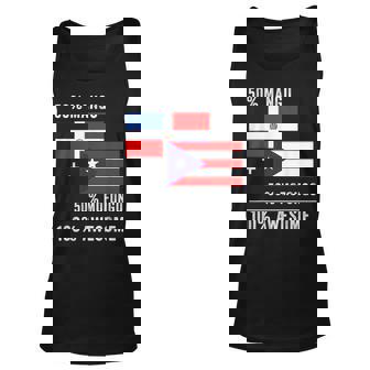 Half Puerto Rican Half Dominican Flag Boricua Domis Pr Rd Tank Top - Thegiftio