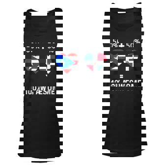 Half Puerto Rican Half Dominican Flag Boris Domis Pr Rd Unisex Tank Top - Seseable