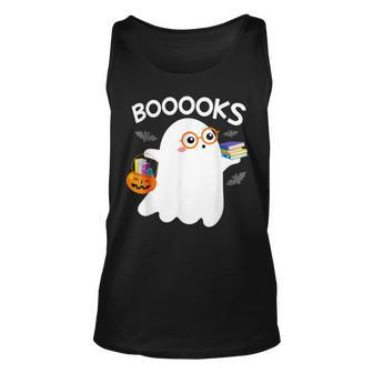 Halloween Booooks Cute Ghost Reading Library Books Halloween Tank Top - Monsterry