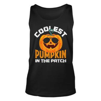 Halloween Boys Girls Kids Coolest Pumpkin In The Patch Pumpkin Tank Top | Mazezy