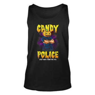 Halloween Candy Police Step Away From The Bag Halloween Tank Top | Mazezy