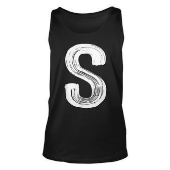 Halloween Carnival Costume Letter S Blue Vintage Halloween Tank Top | Mazezy
