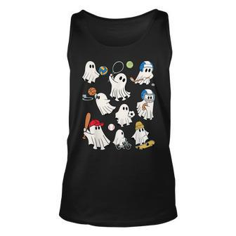 Halloween Collection Of Many Cute Baby Ghosts Sports Tank Top - Seseable