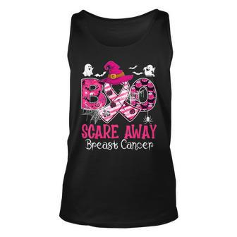 Halloween Costume Boo Scare Away Breast Cancer Tank Top - Monsterry UK