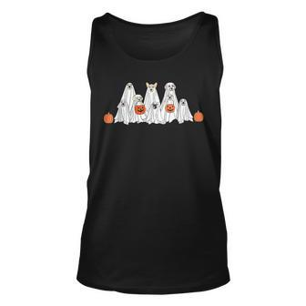 Halloween Ghost Dog Trick Or Treat Halloween Dog Ghost Tank Top | Mazezy
