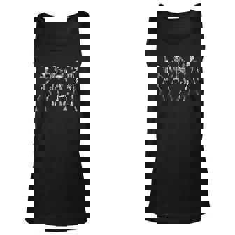 Halloween Spooky Bones Skull Dancing Skeleton Dancing Tank Top | Mazezy