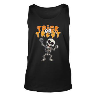 Halloween Spooky Skeleton Trick Or Treat Tank Top - Monsterry CA