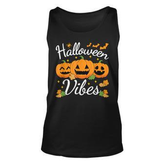 Halloween Vibes Pumpkin Smile Tank Top | Mazezy