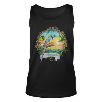 Hanalei Kauai Vintage Sunset Parrot Vacation Gift For Women Unisex Tank Top - Thegiftio UK