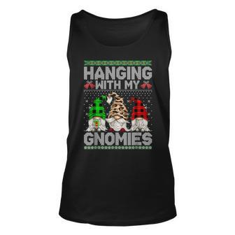 Hanging With My Gnomies Christmas Cute Gnomes Ugly Sweater Tank Top | Mazezy