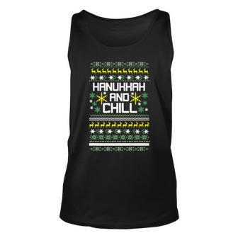Hanukkah Sweater And Chill Ugly Christmas Sweater Tank Top - Monsterry UK