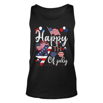 Happy 4Th July Flag American Us Patriotic Independence Day Patriotic Tank Top | Mazezy