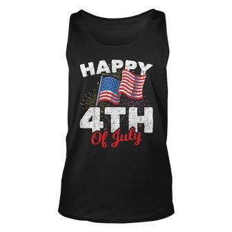Happy 4Th Of July Patriotic American Us Flag 4Th Of July Unisex Tank Top | Mazezy