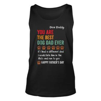 Happy Fathers Day From Dog Treats To Dad Quote Tank Top | Mazezy