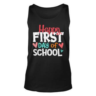 Happy First Day Of School Welcome Back To School Students Unisex Tank Top - Seseable
