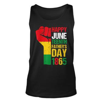 Happy Junenth Fathers Day 1865 Black Dad Happy Holiday Unisex Tank Top | Mazezy