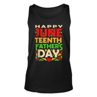 Happy Junenth Fathers Day Cute Black Freedom Pride Party Unisex Tank Top | Mazezy