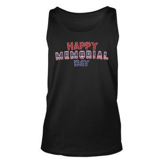 Happy Memorial Day American Cool Memorial Day Unisex Tank Top | Mazezy