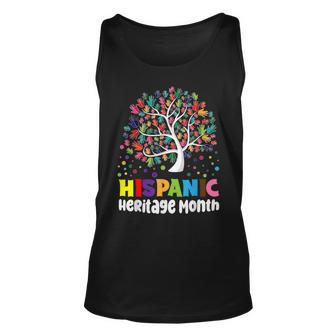 Happy National Hispanic Month All Countries Hand Flag Tree Tank Top | Mazezy