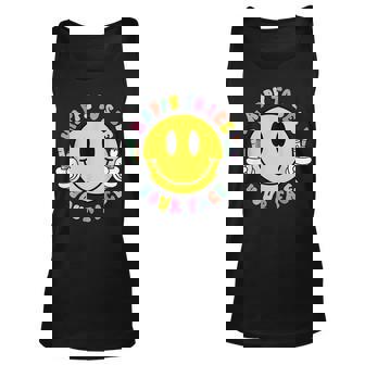 Happy To See Your Face First Day Back To School Funny Smile Unisex Tank Top - Thegiftio