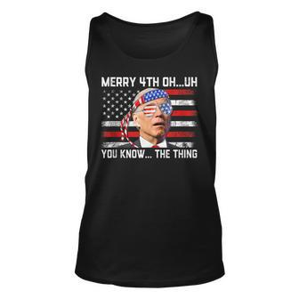 Happy Uh You Know The Thing Funny Joe Biden 4Th Of July Unisex Tank Top - Thegiftio UK