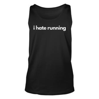 I Hate Running Gym Pump Cover Fitness Humor Tank Top | Mazezy UK