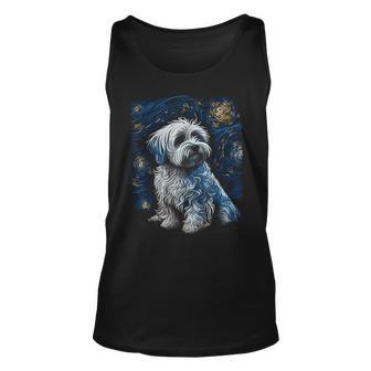 Havanese Dog Starry Night Dogs Lover Gifts Graphic Unisex Tank Top | Mazezy