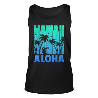 Hawaii Vintage Hawaiian Islands Aloha State Retro Beach Surf Tank Top | Mazezy