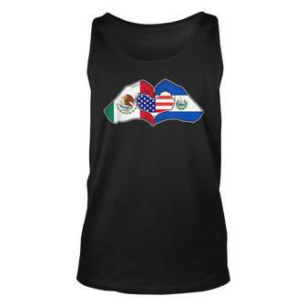 Heart Hands Mexico El Salvador And The Usa Tank Top - Monsterry UK