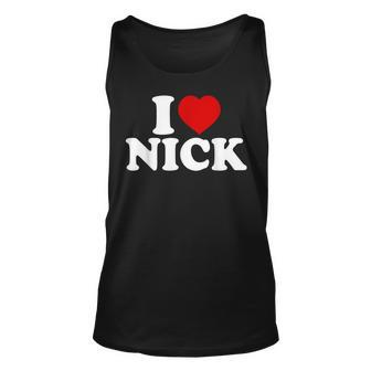 I Heart Nick First Name I Love Nick Personalized Stuff Tank Top - Thegiftio UK