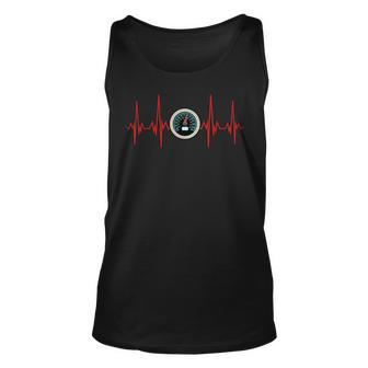 Heartbeat Car Speedometer Car Lovers Funny Gift Unisex Tank Top | Mazezy