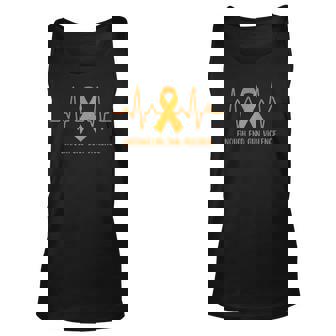 Heartbeat Enough End Gun Violence Awareness Orange Ribbon Unisex Tank Top | Mazezy