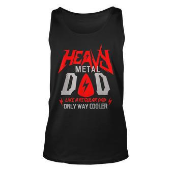 Heavy Metal Dad Father Day Ideas Gift For Mens Unisex Tank Top | Mazezy