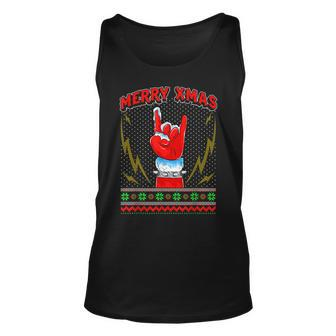 Heavy Metal And Rock Ugly Christmas Sweater Tank Top | Mazezy UK