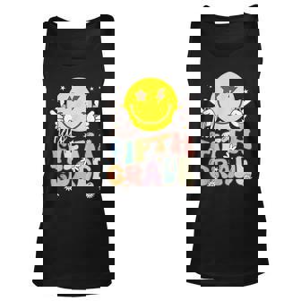 Hello Fifth Grade Hippie Smile Face 5Th Grade Back To School Tank Top | Mazezy